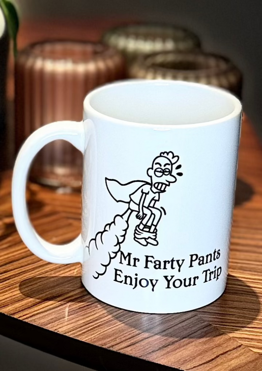 Mr Farty Pants novelty cup